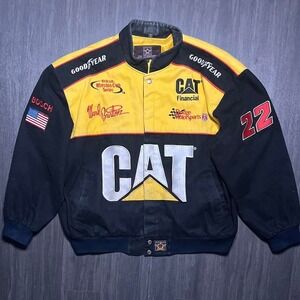 Ward Burton #22 NASCAR CAT Embroidered Goodyear Winston Cup Jacket